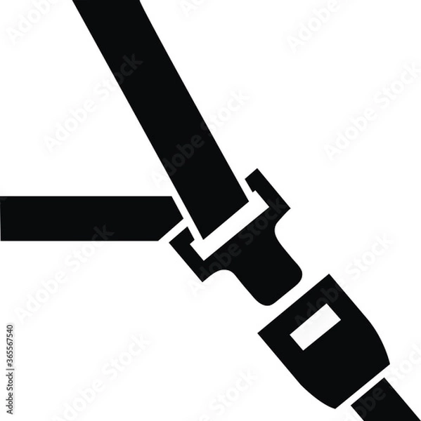 Fototapeta Seat belt vector image icon
