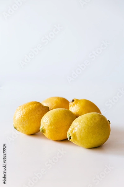 Obraz lemons on a white background