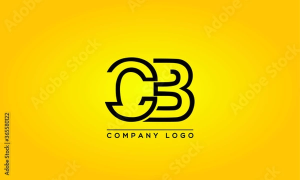 Obraz Unique, Modern, Elegant and Geometric Style Typography Alphabet CB letters logo Icon