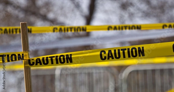 Obraz caution yellow tape