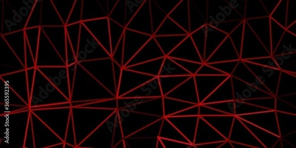 Fototapeta Dark pink, red vector poly triangle template.