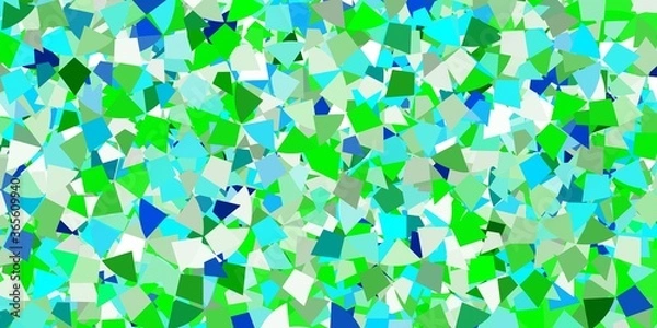 Fototapeta Light blue vector background with polygonal style.