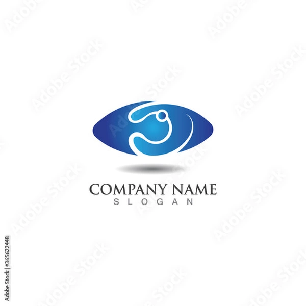 Fototapeta Eye Logo vision abstract simple design vector template