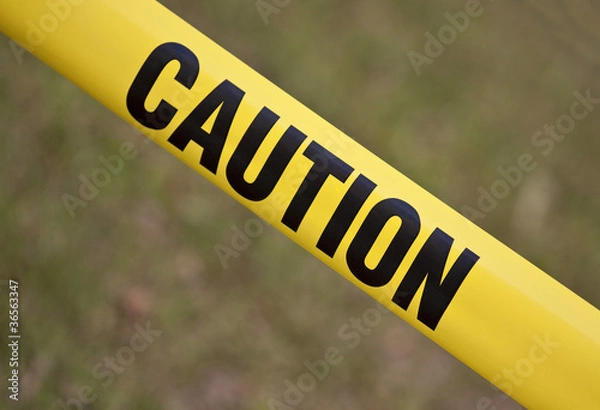 Obraz caution yellow tape
