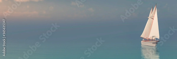 Obraz sailboat sailing in the sea