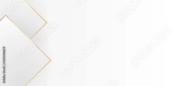 Fototapeta White gold abstract background vector