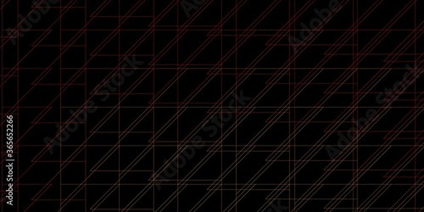 Fototapeta Dark Orange vector texture with lines. Gradient abstract design in simple style with sharp lines. Pattern for websites, landing pages.