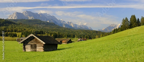 Obraz Landschaft bei Mittenwald im Allgäu