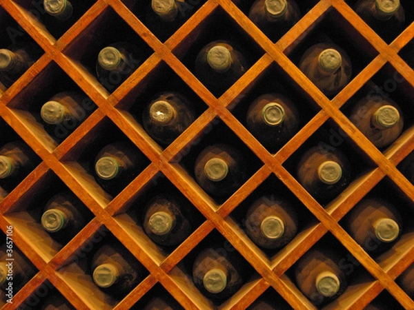 Obraz Wine bottles in the rack