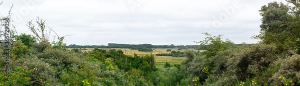 Fototapeta Panoramic view nature landscape with clouds