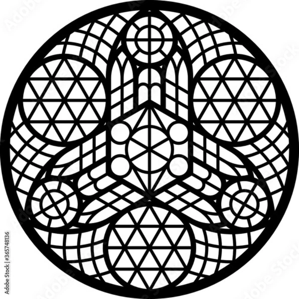 Fototapeta Rose Window, Fig. 17, round 2, round 1