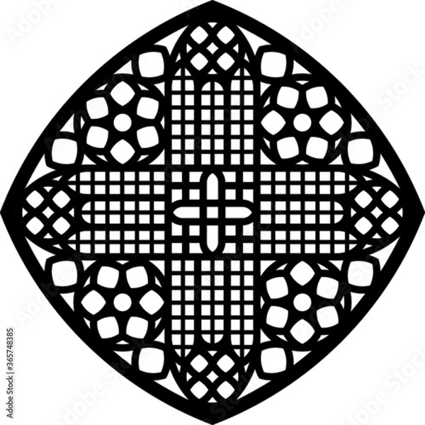 Fototapeta Rose Window, Fig. 17, square 2, round 1