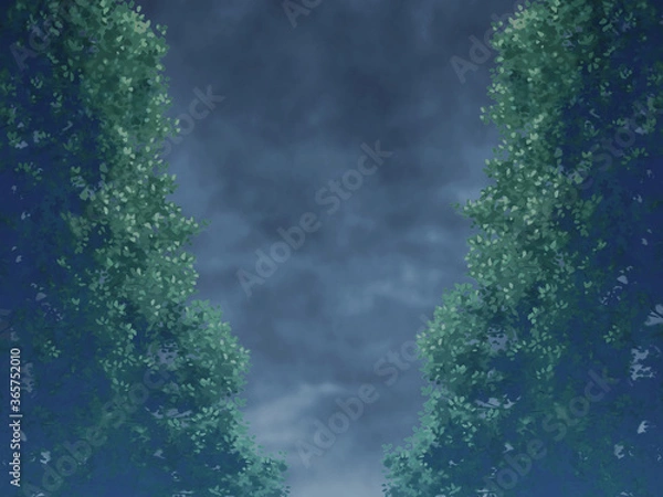 Fototapeta 森あおりくもり２