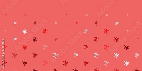 Fototapeta Light Red vector texture with disease symbols.
