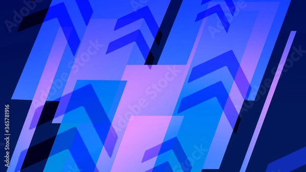 Fototapeta  上昇する矢印のイメージの幾何学模様の青い背景イラスト