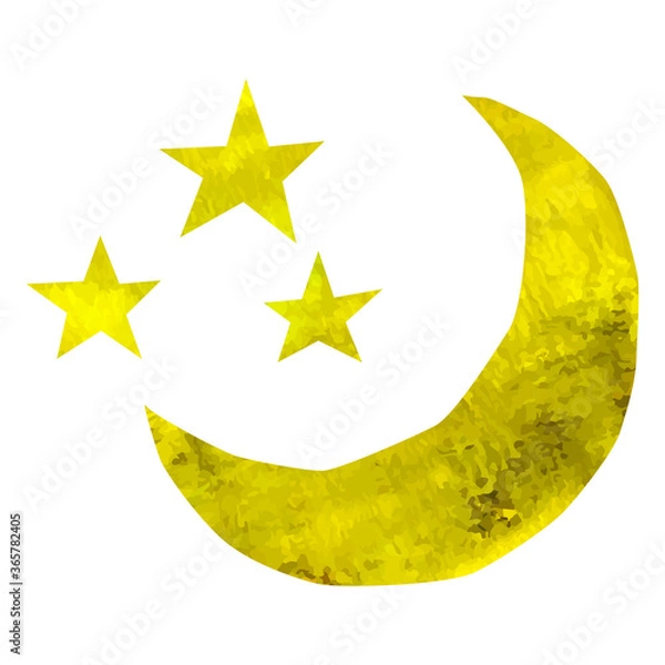 Obraz ベクター　月と星のイラスト