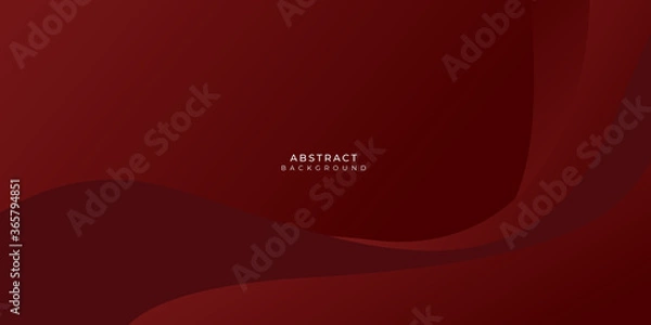 Fototapeta Modern dark red curve wave presentation background