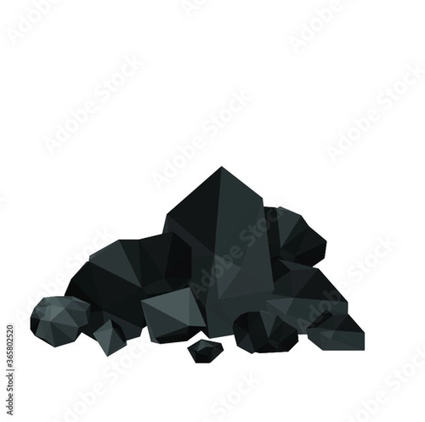 Obraz pile of charcoal , coal heaps of coals 