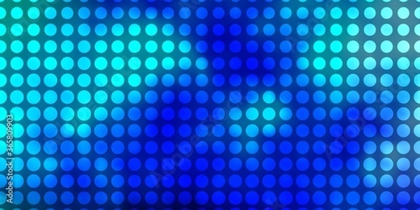 Fototapeta Light Blue, Green vector pattern with circles. Illustration with set of shining colorful abstract spheres. Pattern for wallpapers, curtains.