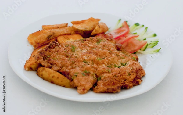 Obraz Pork steak in batter
