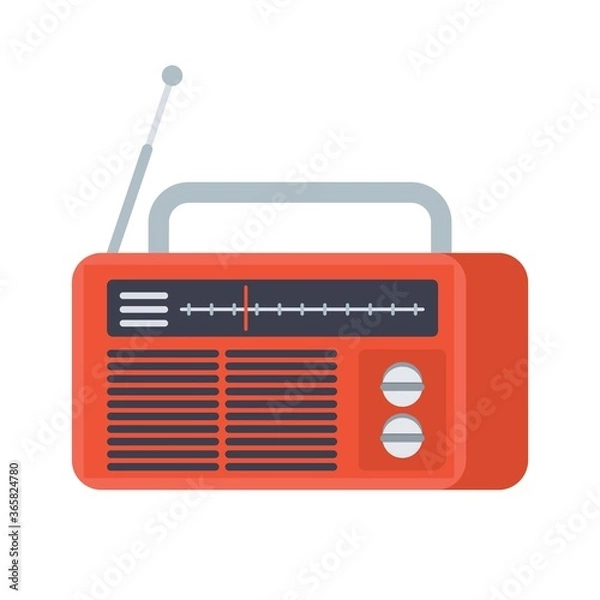 Obraz Retro radio. Advertising broadcasts, music and audio shows.