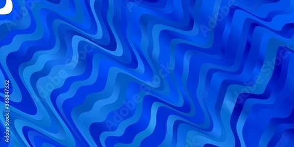 Obraz Light BLUE vector pattern with wry lines. Bright sample with colorful bent lines, shapes. Pattern for booklets, leaflets.