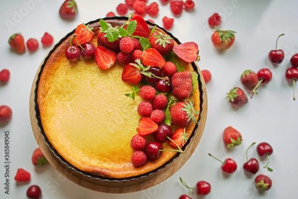 Obraz Sernik z truskawkami 