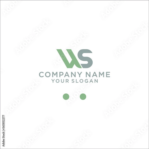 Obraz letters W and S look simple, clean, abstract & professional. This logo very recomended for Law or civil litigation firm.