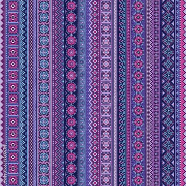 Obraz Abstract ethnic stripe pattern, vector background