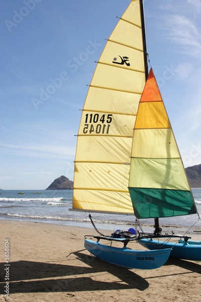 Fototapeta Catamaran on the beach
