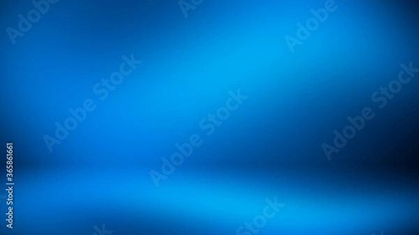 Fototapeta Blue room in 3D.Blur abstract Background
