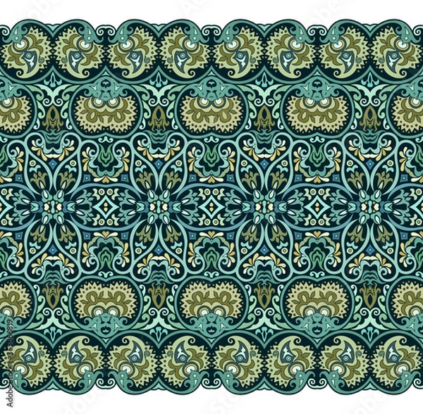 Obraz Abstract ethnic nature tile stripe seamless border