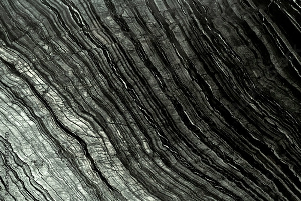 Fototapeta abstract marble black and white color wave pattern texture background