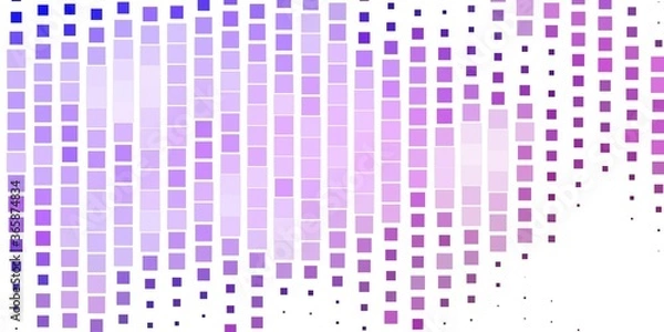 Obraz Light Purple vector texture in rectangular style. Abstract gradient illustration with rectangles. Template for cellphones.