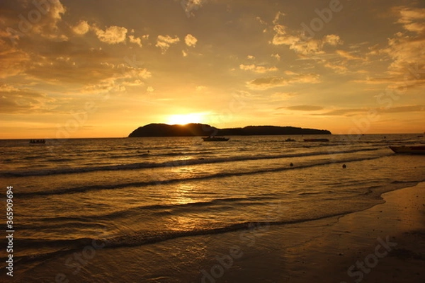 Fototapeta sunset on the beach