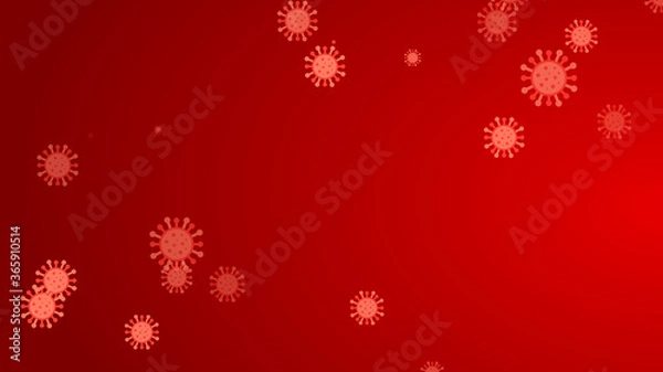 Fototapeta Coronavirus red pattern banner background. Abstract healthcare Illustrations concept COVID-19.