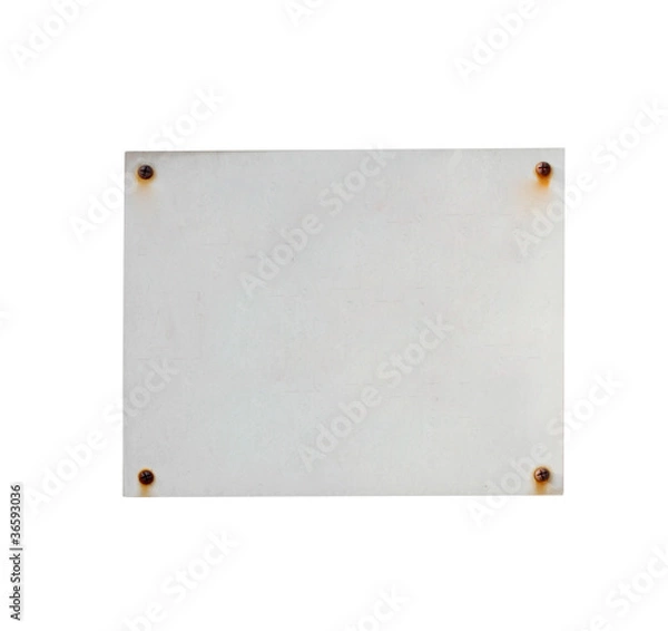 Fototapeta White rusty sign