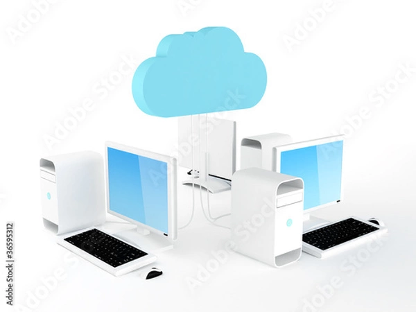 Fototapeta Cloud Computing Concept