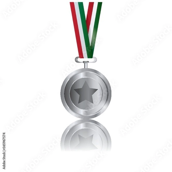 Fototapeta silver medal