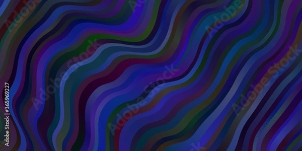 Fototapeta Dark BLUE vector template with lines.