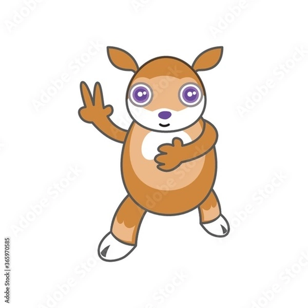 Fototapeta squirrel with victory sign