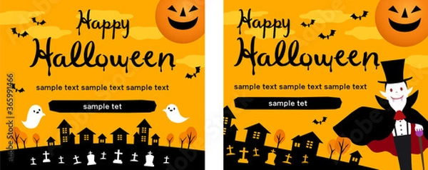 Obraz ハロウィンのバナー素材