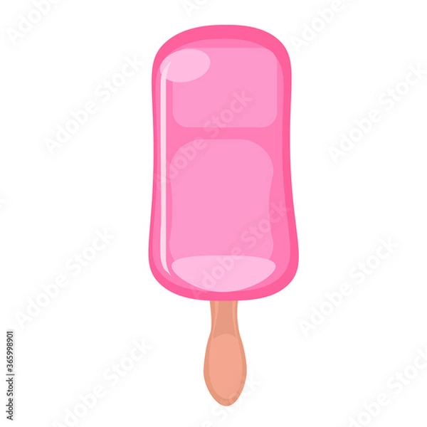 Fototapeta vector illustrations with ice cream. Cartoon style. Can be used for icons or stickers. summer dessert.