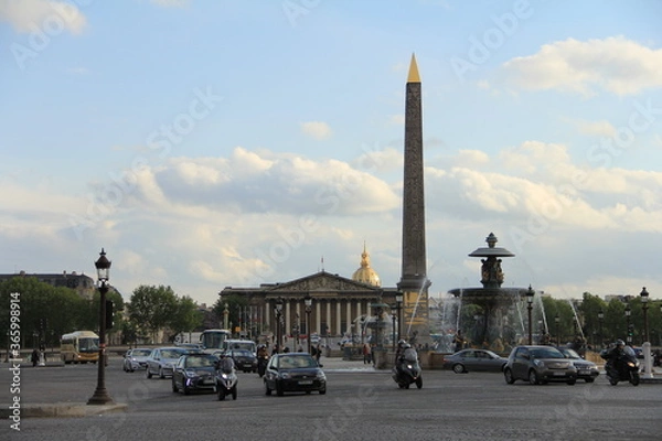 Obraz オベリスクがあるパリの公園