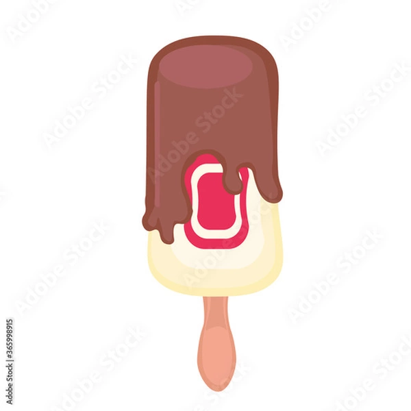 Fototapeta vector illustrations with ice cream. Cartoon style. Can be used for icons or stickers. summer dessert.