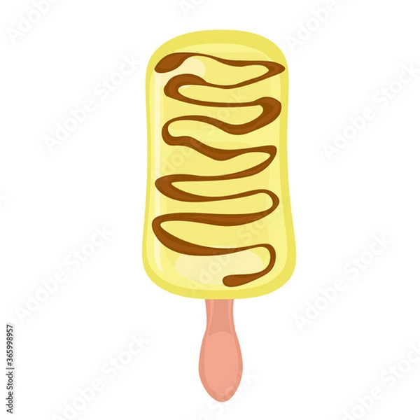 Fototapeta vector illustrations with ice cream. Cartoon style. Can be used for icons or stickers. summer dessert.