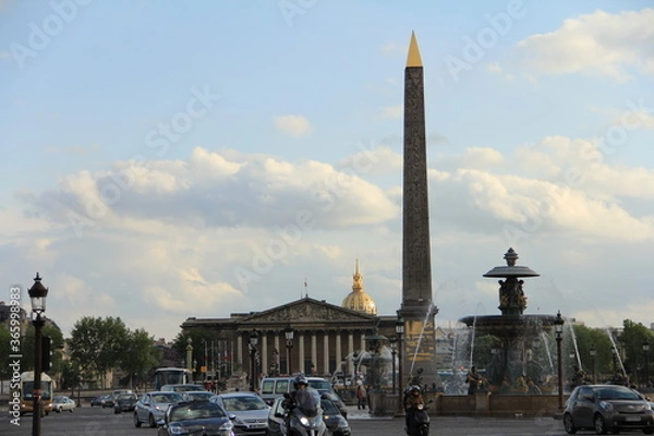 Obraz オベリスクがあるパリの公園