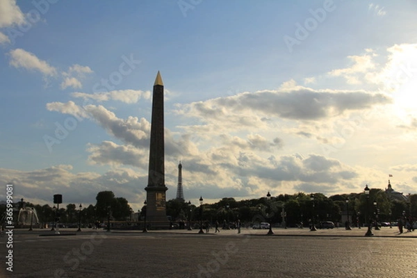 Obraz オベリスクがあるパリの公園