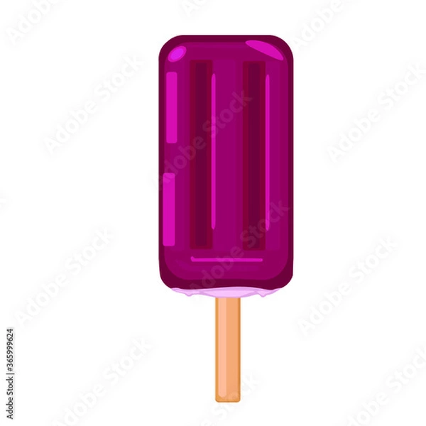 Fototapeta vector illustrations with ice cream. Cartoon style. Can be used for icons or stickers. summer dessert.