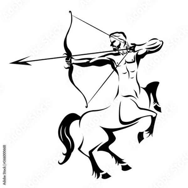 Obraz Centaur silhouette ancient mythology